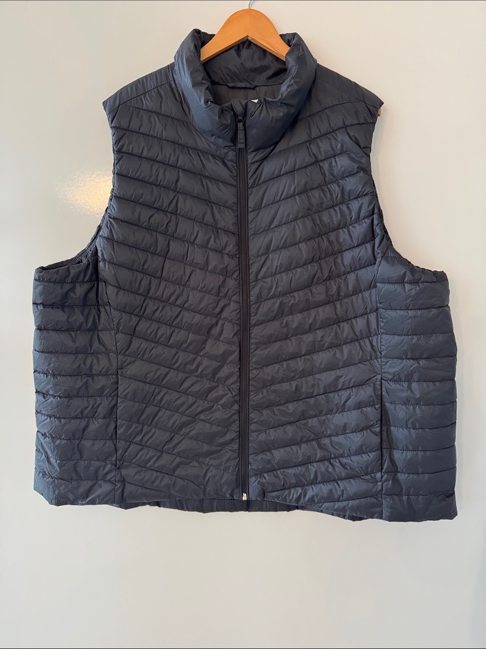 Old Navy Active Quilted Jacket Womens 4X Puffer Vest Black Full Zip